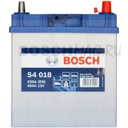 Автомобильный аккумулятор BOSCH S4 018   0092S40180  40 Ач (A/h)  обратная полярность  -  540126033