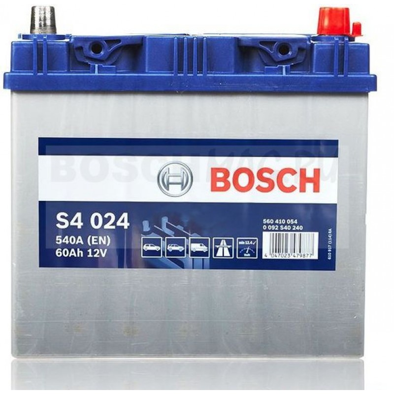 Аккумулятор BOSCH S4 024 0092S40240 60 Ач (A/h) обратная полярность - 560410054