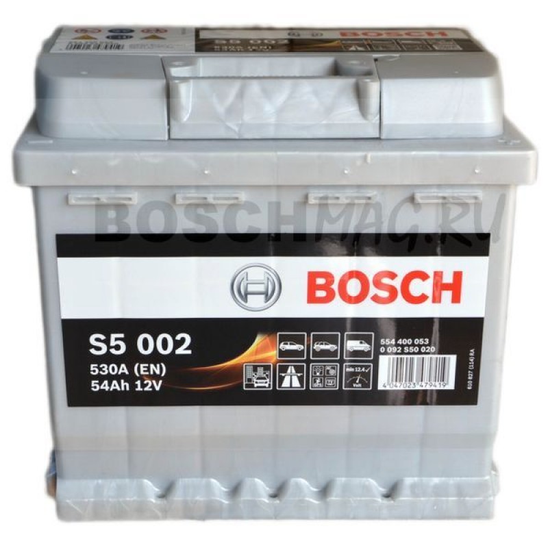 Аккумулятор BOSCH S5 002 0092S50020 54 Ач (A/h) обратная полярность - 554400053