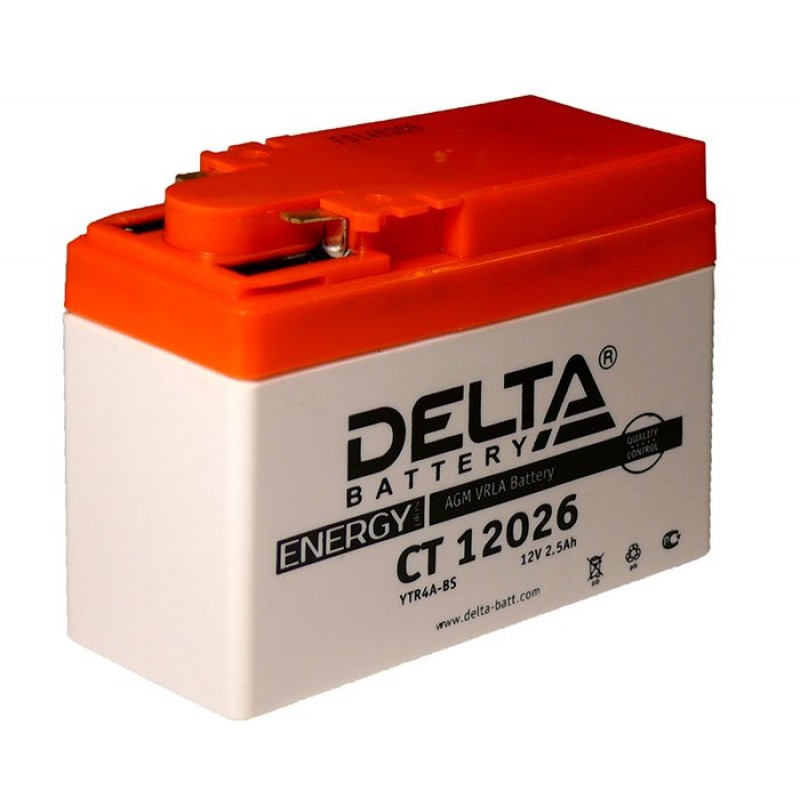 Аккумулятор DELTA CT 12026 2,5 Ач (A/h) - YTR4A-BS