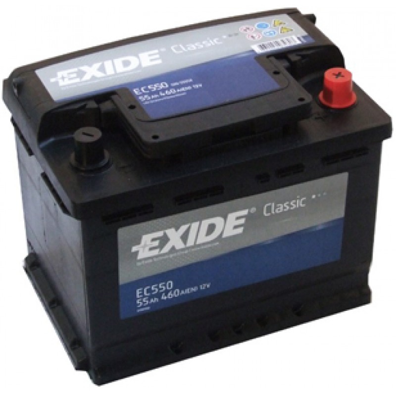 Аккумулятор EXIDE CLASSIC EC550 12V 55Ah 460A обратная полярность - EC550