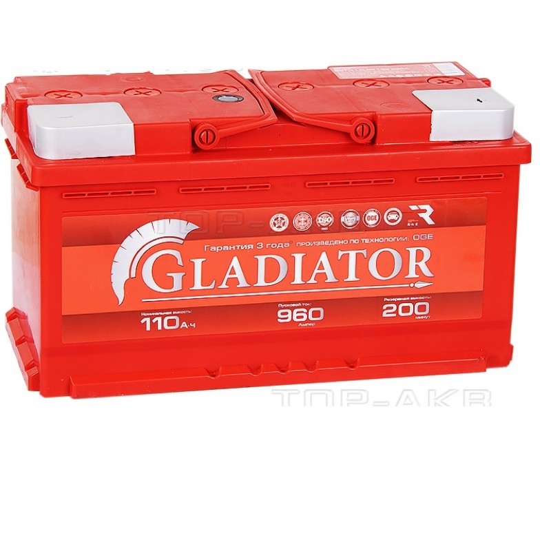 Аккумулятор GLADIATOR 6СТ-110.0 L обратная полярность - GL11001