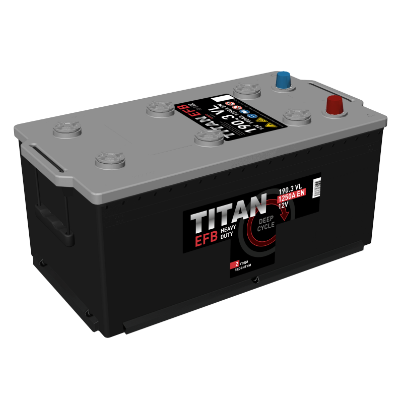 Автомобильный аккумулятор TITAN EFB 6СТ-190.3 L
