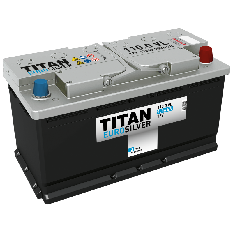 Автомобильный аккумулятор TITAN EUROSILVER 6СТ-110.0 VL