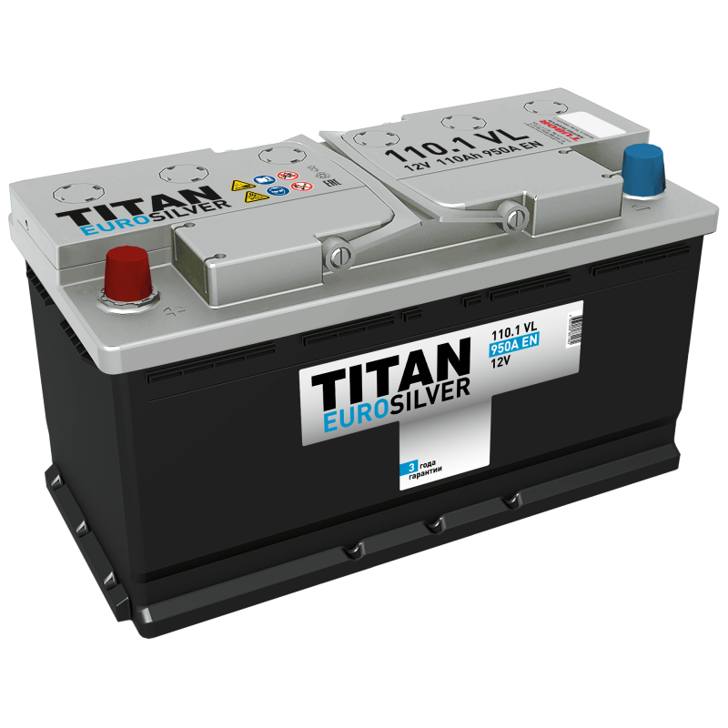 Автомобильный аккумулятор TITAN EUROSILVER 6СТ-110.1 VL