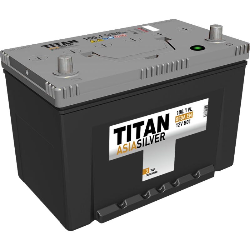 Автомобильный аккумулятор TITAN ASIASILVER 6CT-100.1 VLB01