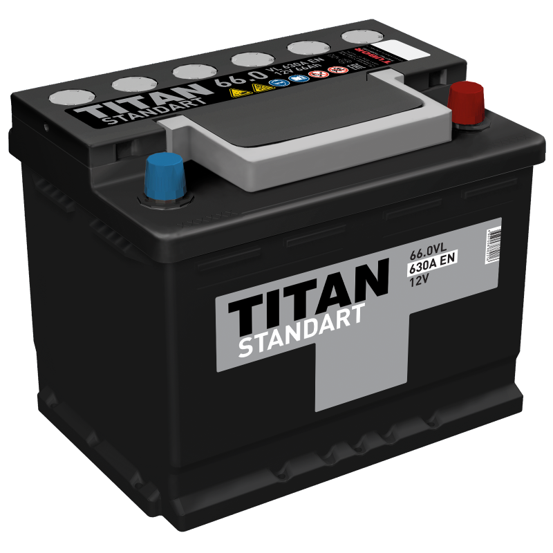 Автомобильный аккумулятор TITAN STANDART 6CT-66.0 VL