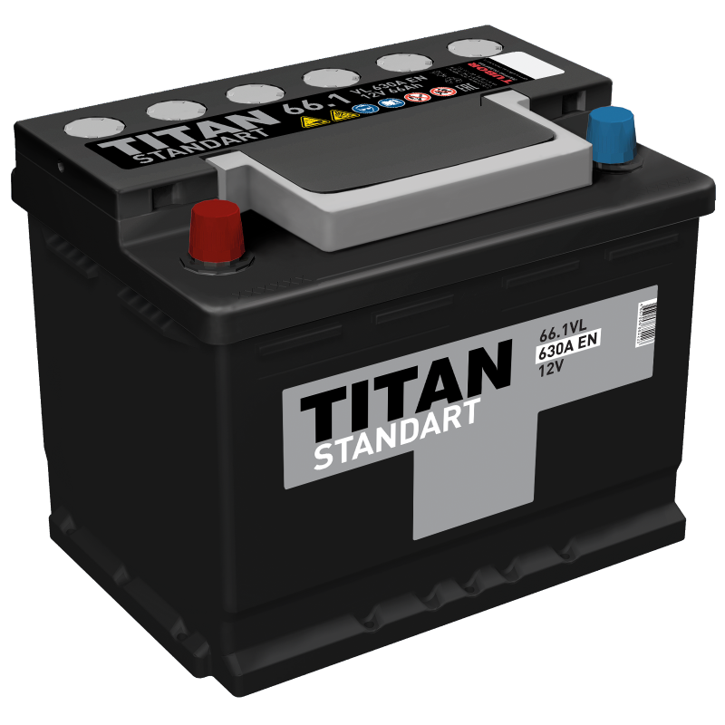 Автомобильный аккумулятор TITAN STANDART 6CT-66.1 VL