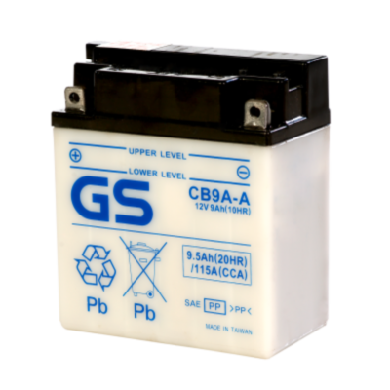 Аккумулятор GS YUASA GS CB9A-A 9Ач 12В 115А прямая полярность (1)
