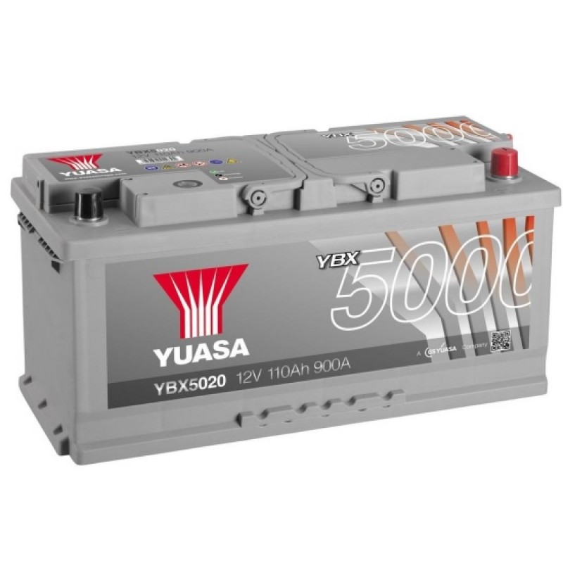 Аккумулятор GS YUASA YUASA YBX5020 110Ач 12В 900А прямая полярность (1)