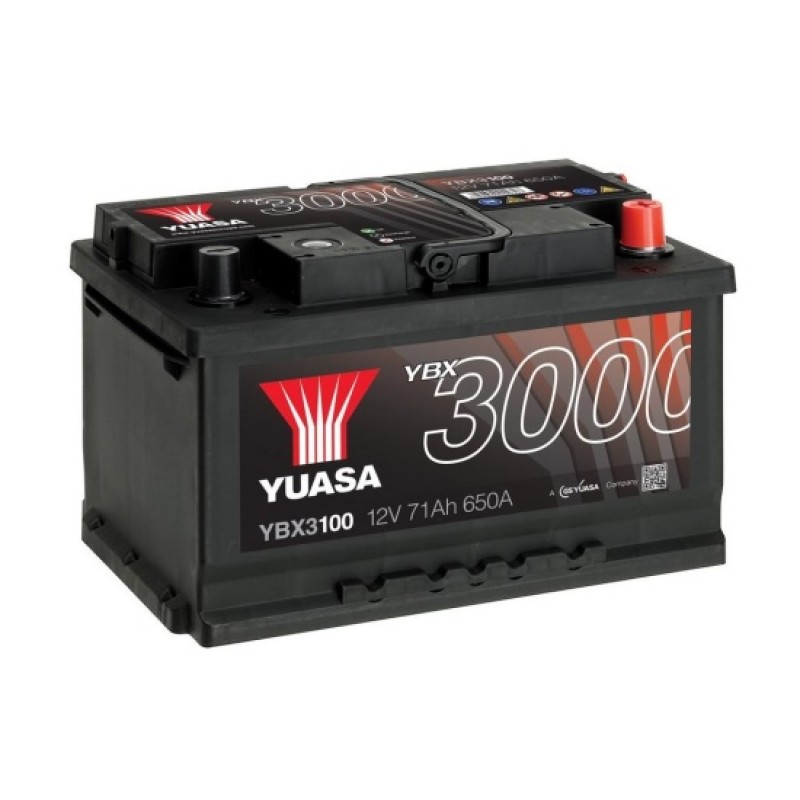 Аккумулятор GS YUASA YUASA YBX3100 71Ач 12В 650А обратная полярность (0)