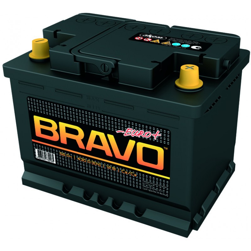 Аккумулятор BRAVO 6CT-55.0 обратная полярность