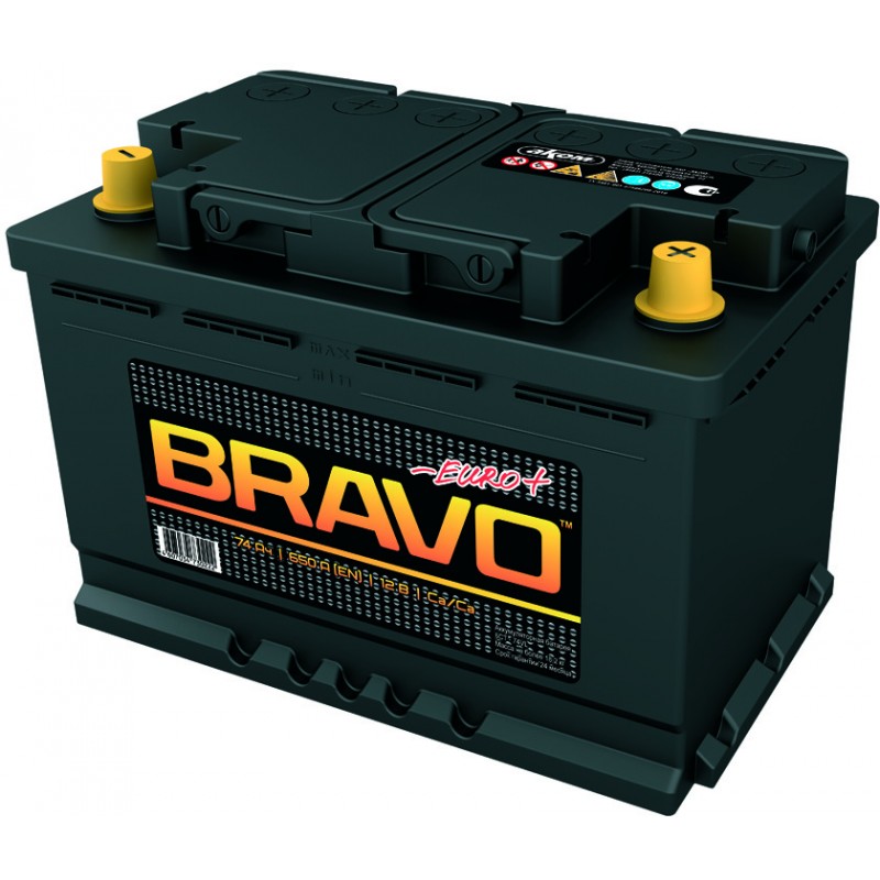 Аккумулятор BRAVO 6CT-74.0 обратная полярность