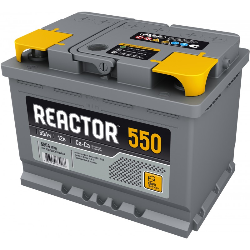 Аккумулятор REACTOR 6CT-55.0 обратная полярность