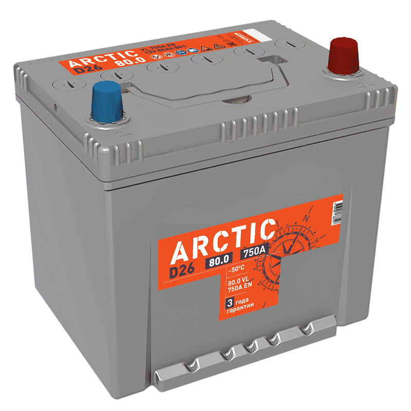 Аккумулятор ARCTIC ASIA 6СТ-80.0 VL B01